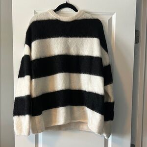 H&M Black and White Striped Sweater